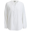 Edwards Women's White Open V-Neck Blouse