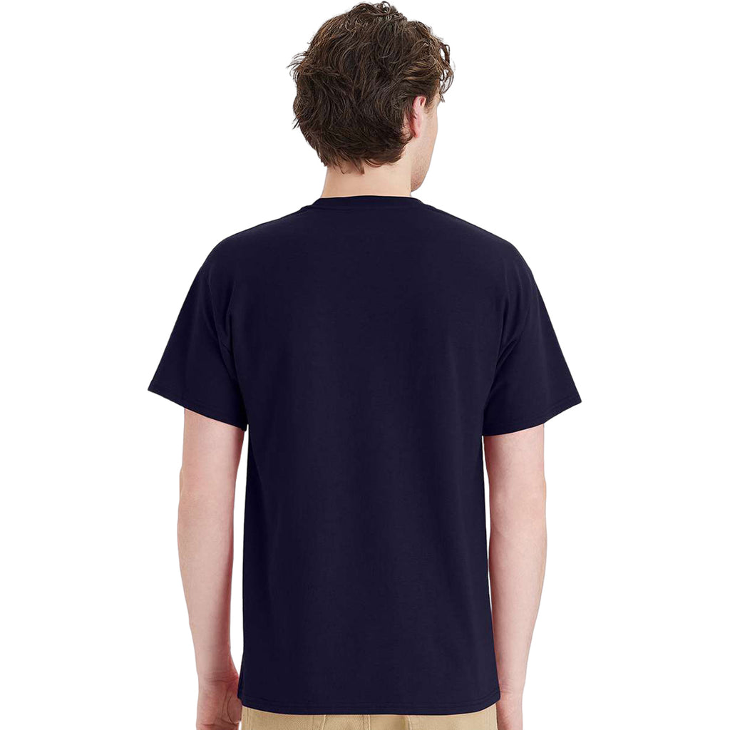 Hanes Unisex Athletic Navy Essential-T Pocket T-Shirt