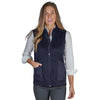 Charles River Women's Navy Ashby Mixed Media Vest