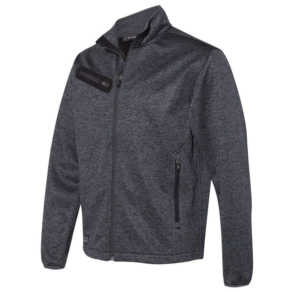 Dri Duck Men's Charcoal Atlas Sweater Fleece Full-Zip Jacket