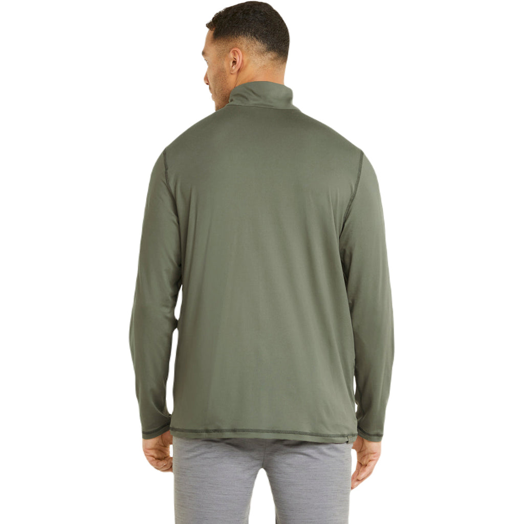 Puma Golf Men's Deep Lichen Green Cloudspun Grey Label Quarter Zip