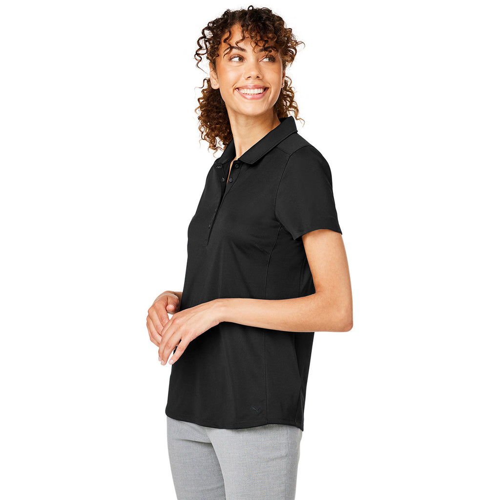 Puma Golf Women's Puma Black Gamer Golf Polo