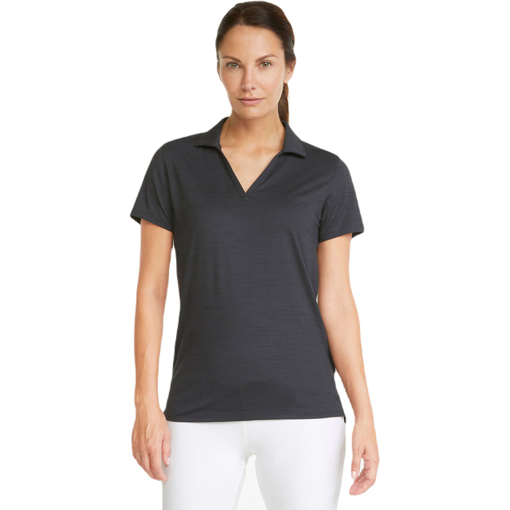 Puma Golf Women's Puma Black Heather Cloudspun Coast Polo