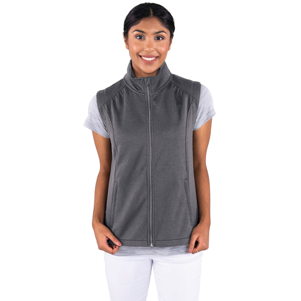 Charles River Women's Grey Seaport Full Zip Performance Vest