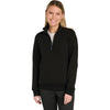 Charles River Women's Black Crosswind Quarter Zip Sweatshirt