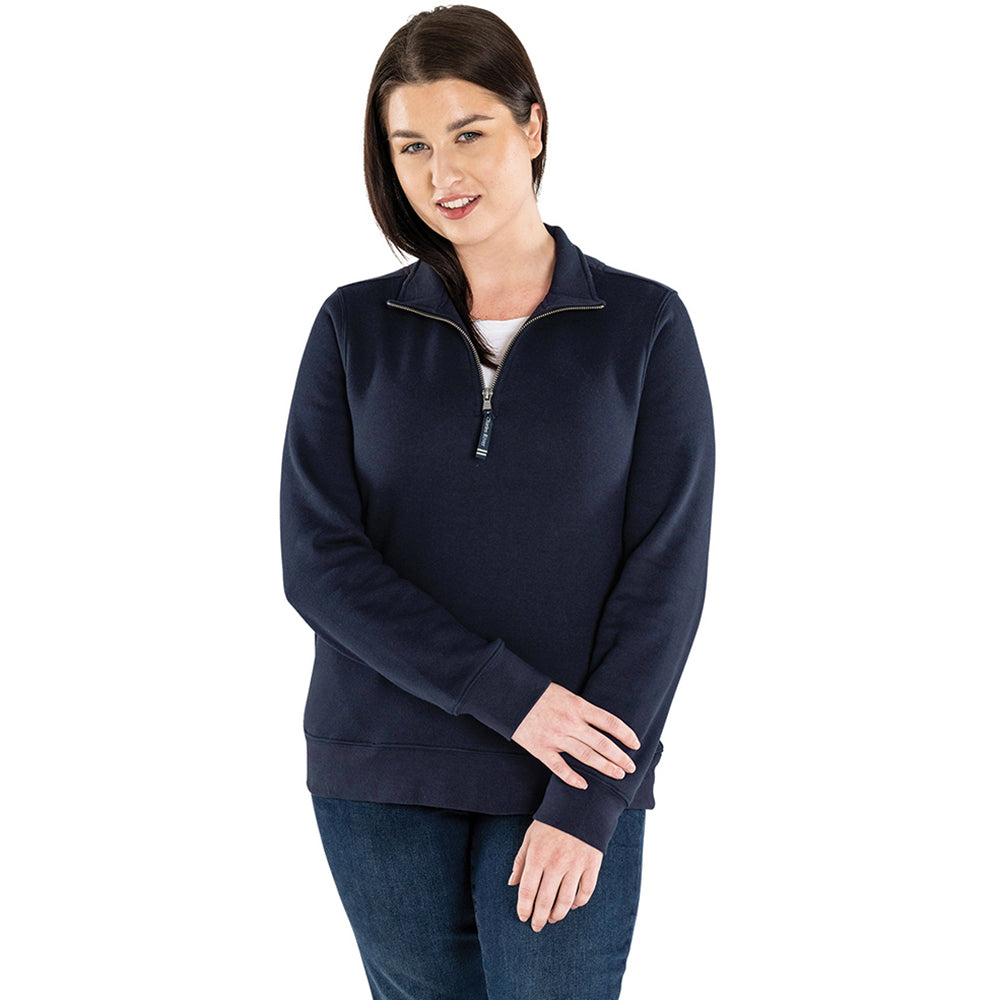 Charles River Women's Navy Crosswind Quarter Zip Sweatshirt