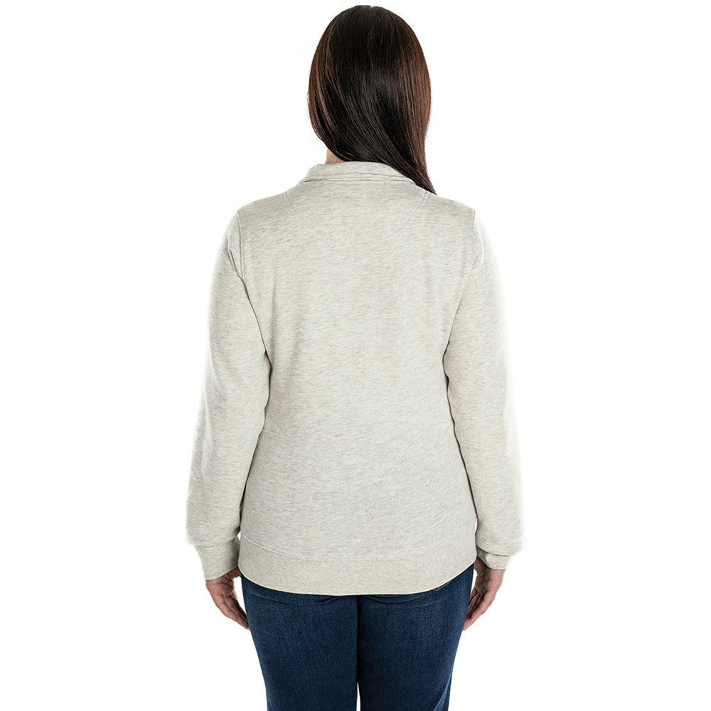 Charles River Women's Ivory Crosswind Quarter Zip Sweatshirt