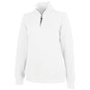 Charles River Women's White Crosswind Quarter Zip Sweatshirt