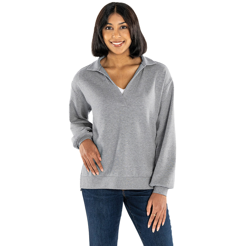 Charles River Women's Heather Grey Coastal Sweatshirt