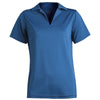 Edwards Women's Marina Blue Performance Flat-Knit Short Sleeve Polo