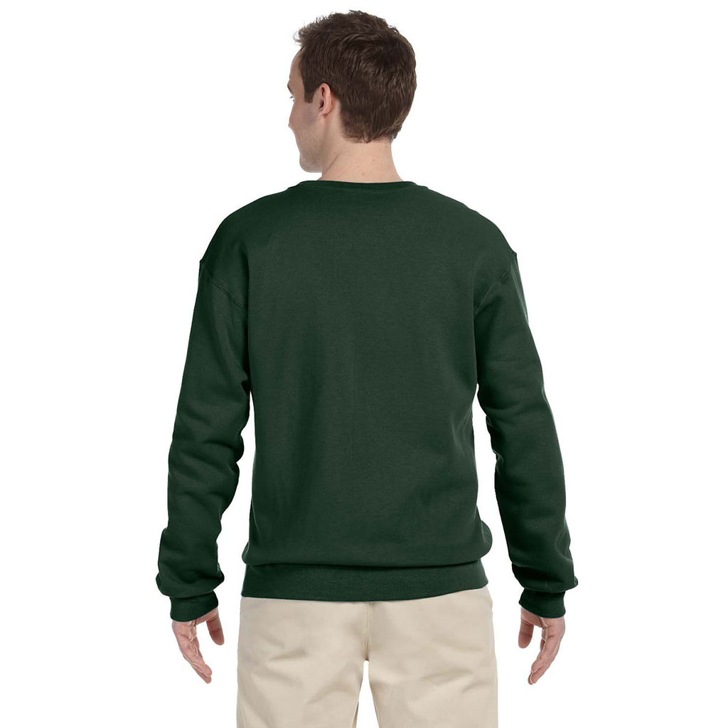 Jerzees Men's Forest Green 8 Oz. Nublend Fleece Crew