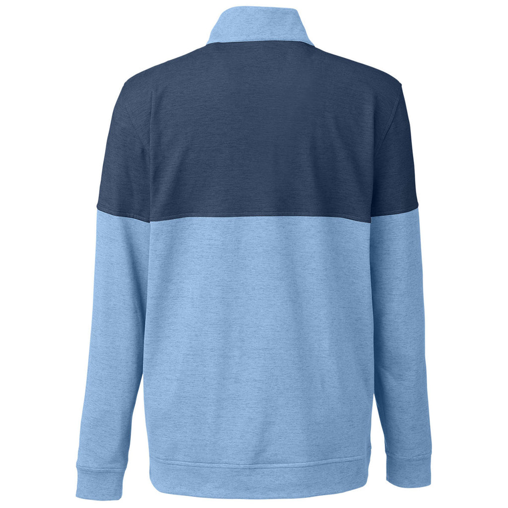 Puma Golf Men's Blue Bell/Dark Denim Cloudspun Warm Up Quarter-Zip