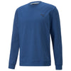 Puma Golf Men's Blazing Blue Heather Cloudspun Golf Crewneck