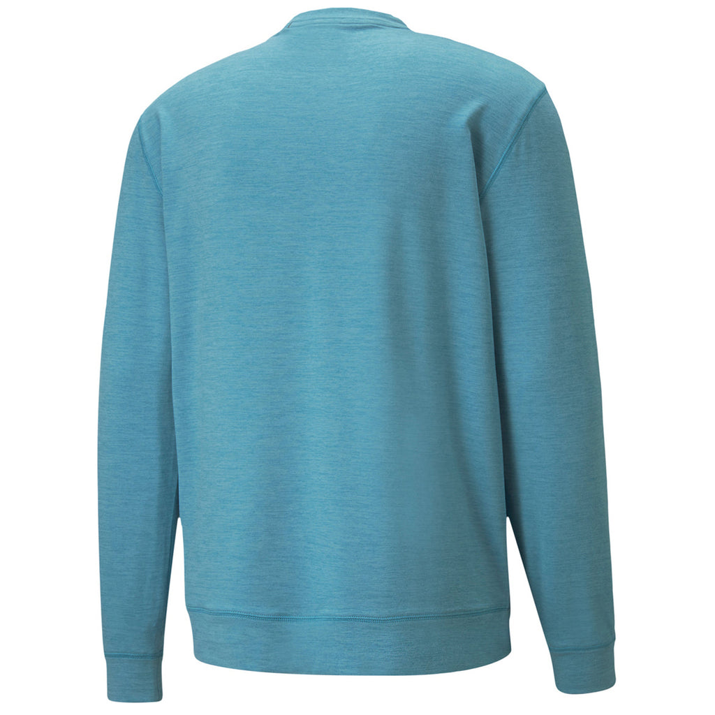 Puma Golf Men's Dusty Aqua Heather Cloudspun Golf Crewneck