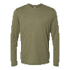 Next Level Men's Military Green Triblend Long-Sleeve Crew Tee