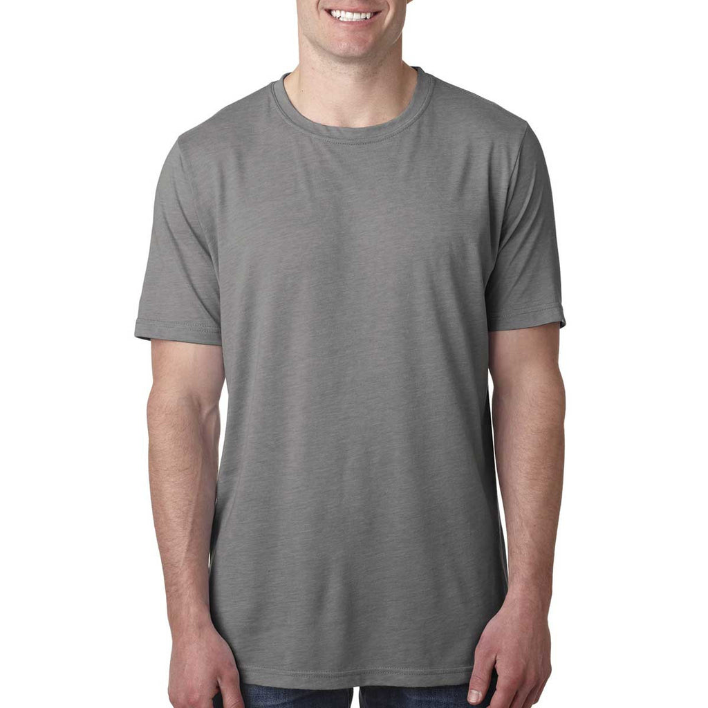 Next Level Men's Ash Poly/Cotton Short-Sleeve Crew Tee