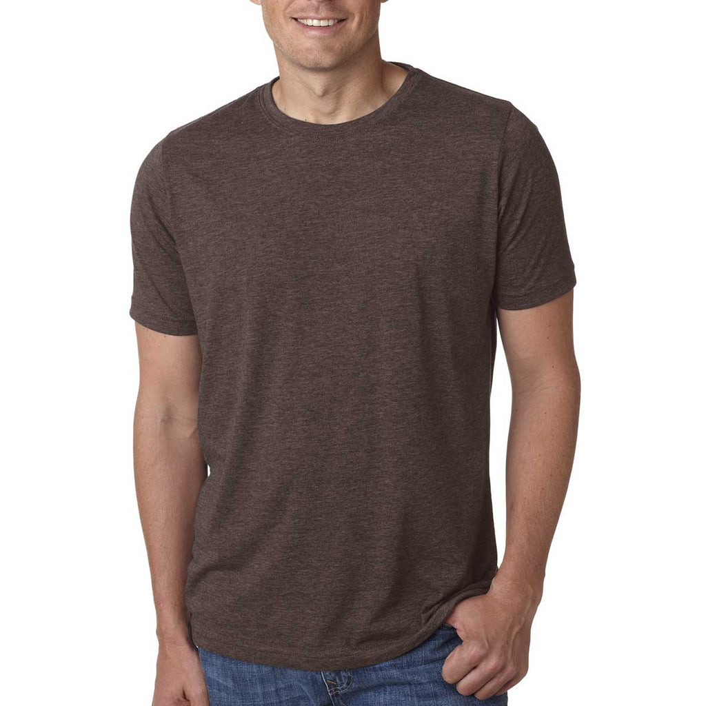 Next Level Men's Espresso Poly/Cotton Short-Sleeve Crew Tee