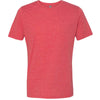 Next Level Men's Red Poly/Cotton Short-Sleeve Crew Tee