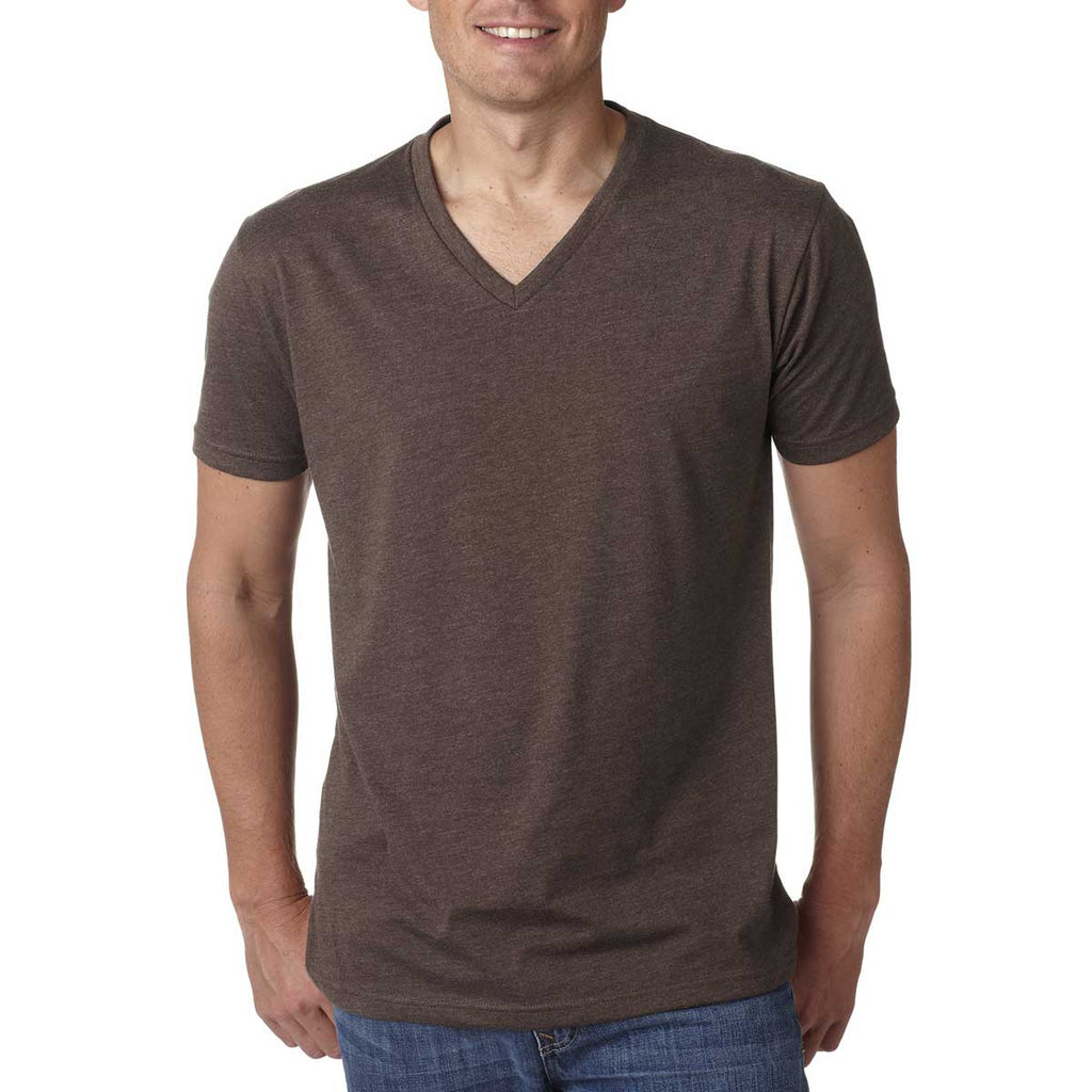 Next Level Men's Espresso Premium CVC V-Neck Tee