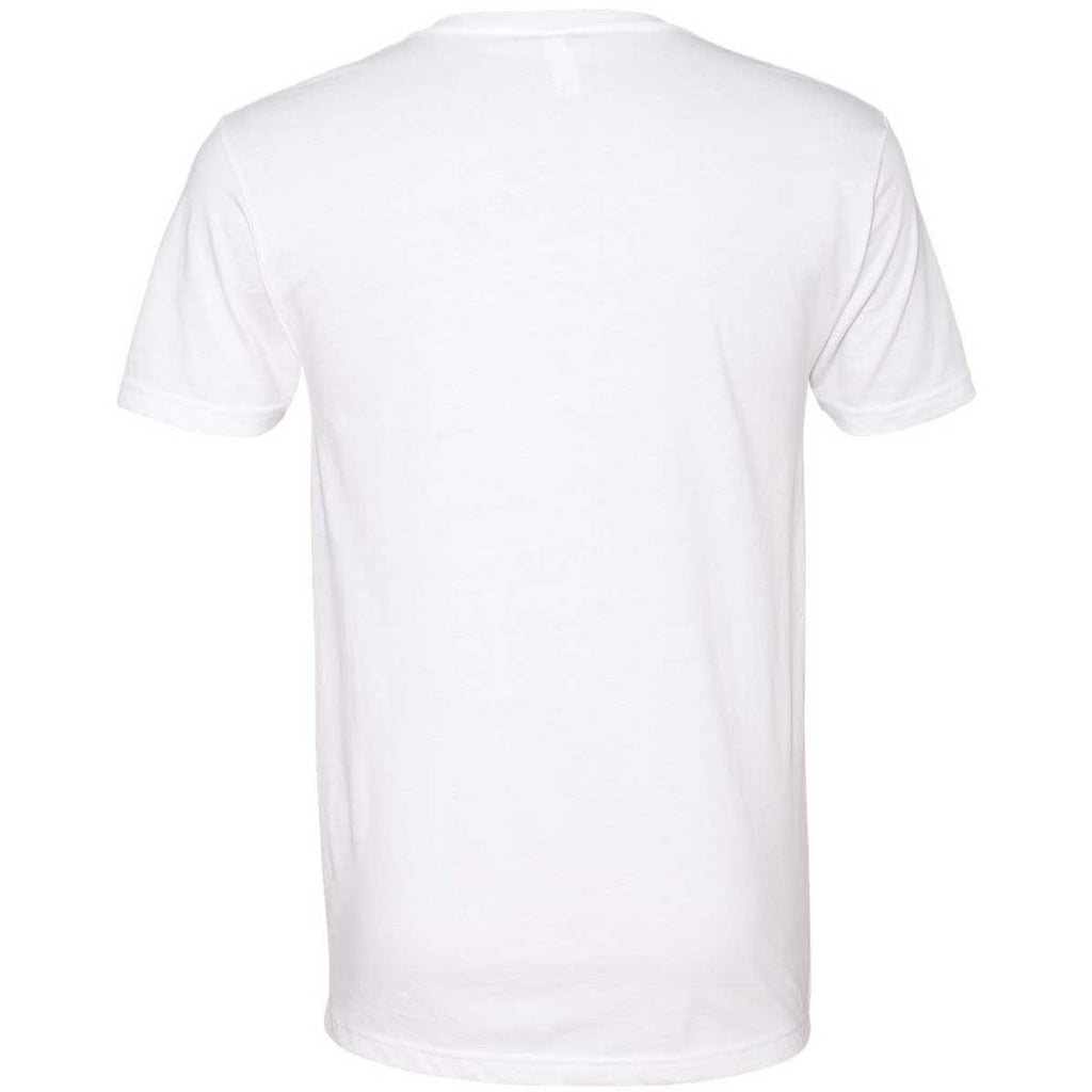 Next Level Men's White Premium CVC V-Neck Tee