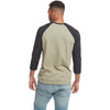 Next Level Unisex Black/Olive CVC 3/4 Sleeve Raglan Baseball T-Shirt