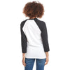 Next Level Unisex Black/White CVC 3/4 Sleeve Raglan Baseball T-Shirt