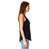 Next Level Women's Black Gathered Racerback Tank