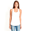 Next Level Women's White Gathered Racerback Tank