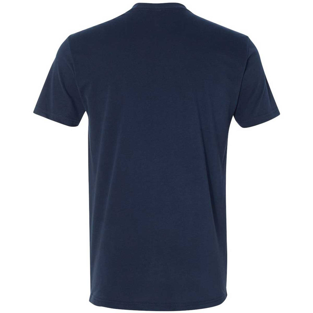 Next Level Men's Midnight Navy Premium Fitted Sueded Crew