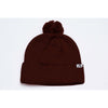 Pacific Headwear Maroon Loose Fit Pom-Pom Beanie