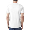 Next Level Men's White Premium Fitted Sueded V-Neck Tee