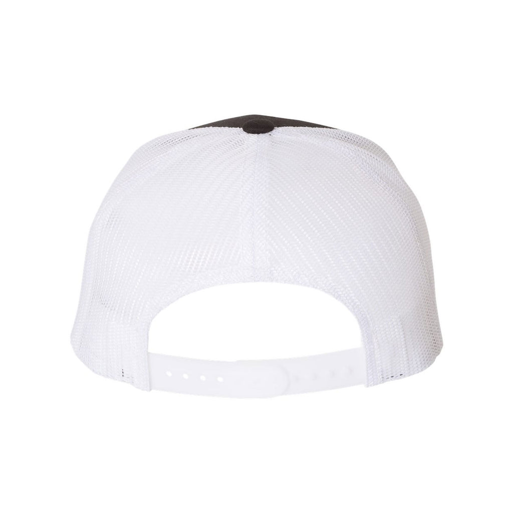 Yupoong Black/White 5-Panel Retro Trucker Cap