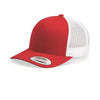 Yupoong Red/White 5-Panel Retro Trucker Cap