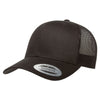 Yupoong Black Adult Retro Trucker Cap