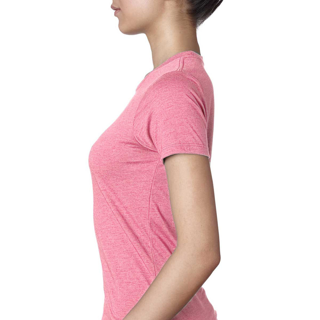 Next Level Women's Hot Pink CVC Crew Tee