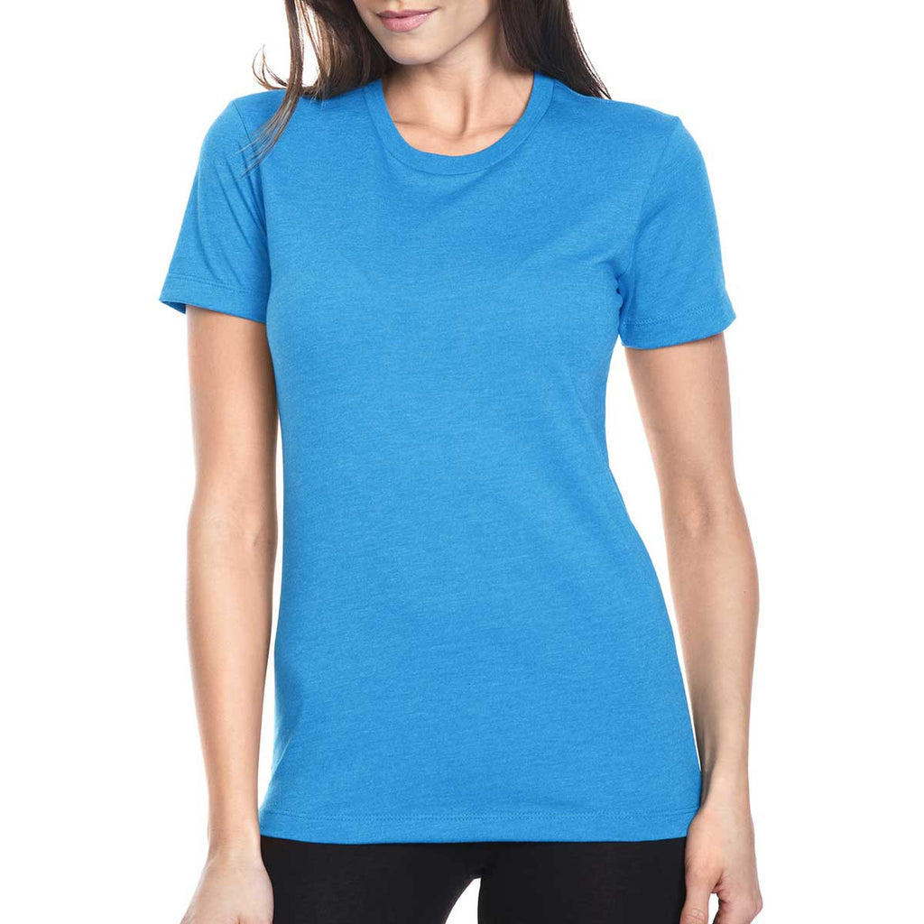 Next Level Women's Turquoise CVC Crew Tee