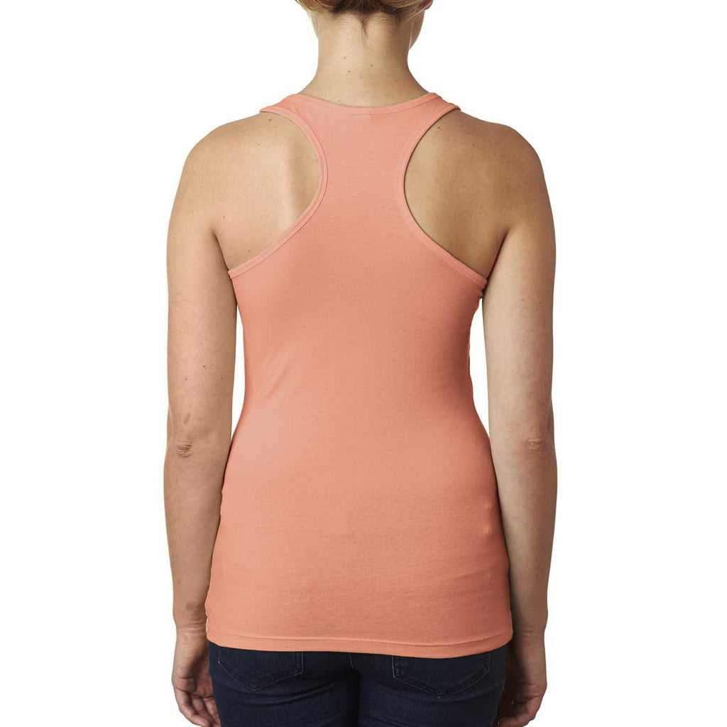 Next Level Women's Light Orange Jersey Racerback Tank