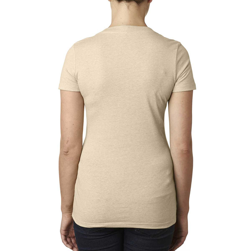 Next Level Women's Cream CVC Deep V Tee