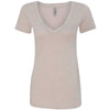 Next Level Women's Sand CVC Deep V Tee