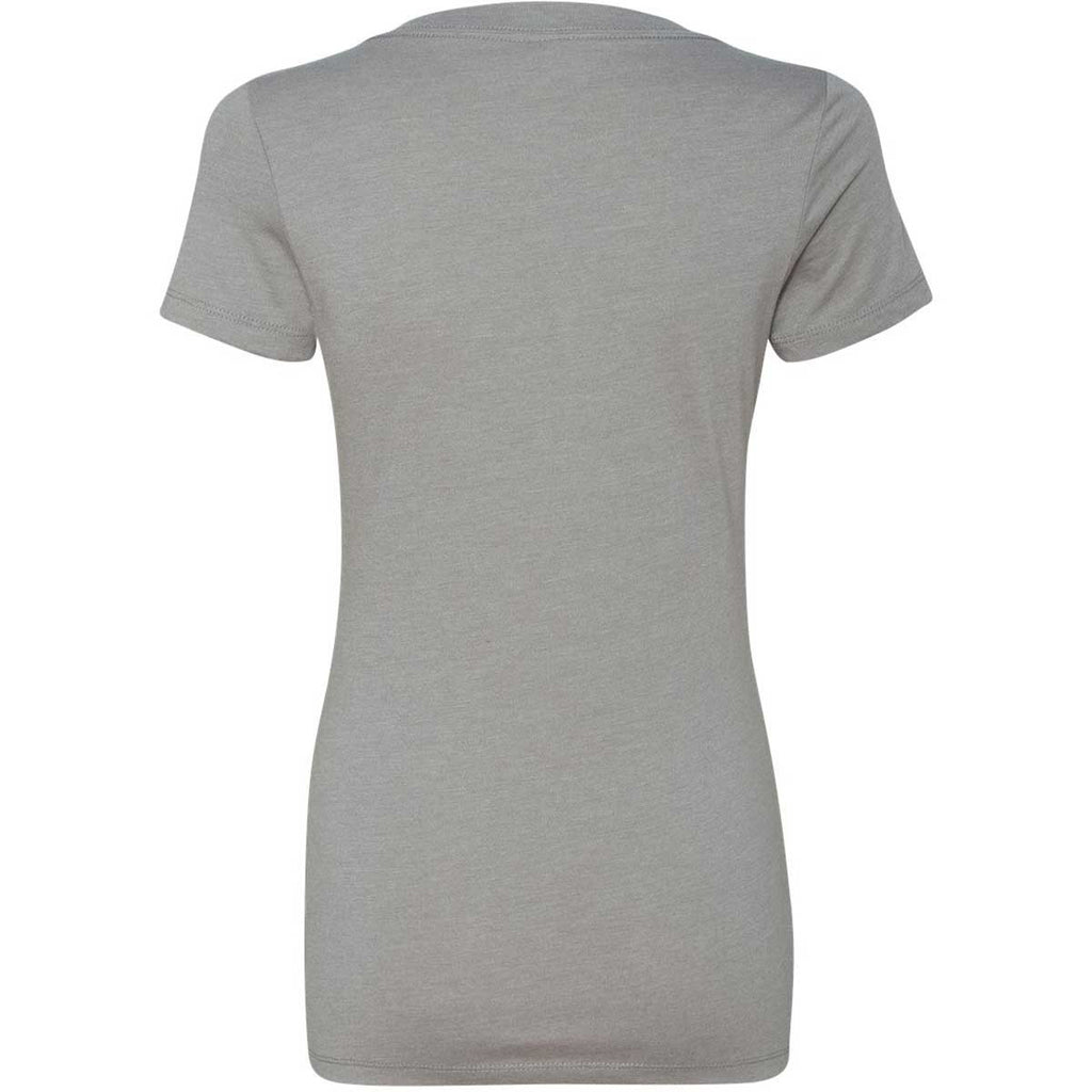 Next Level Women's Stone Grey CVC Deep V Tee