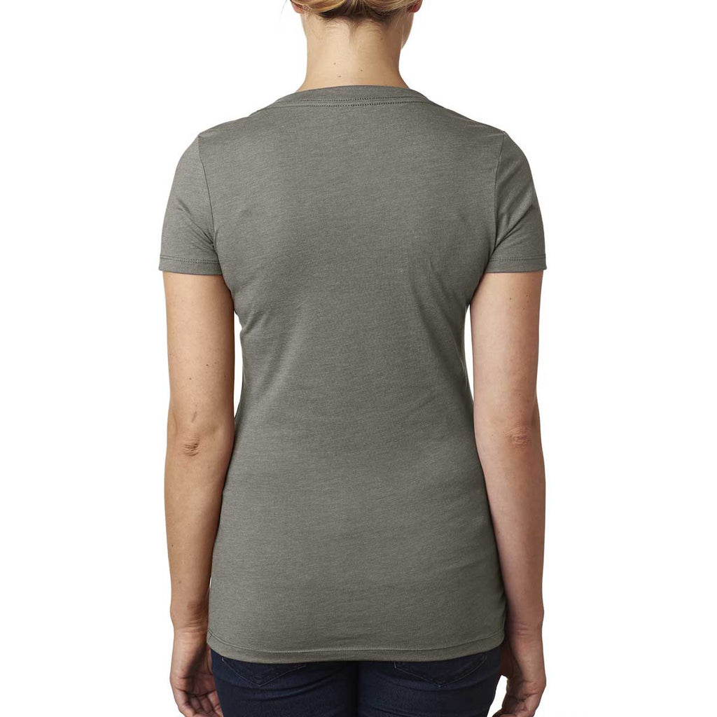 Next Level Women's Warm Grey CVC Deep V Tee