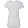 Next Level Women's Heather White Triblend Crew