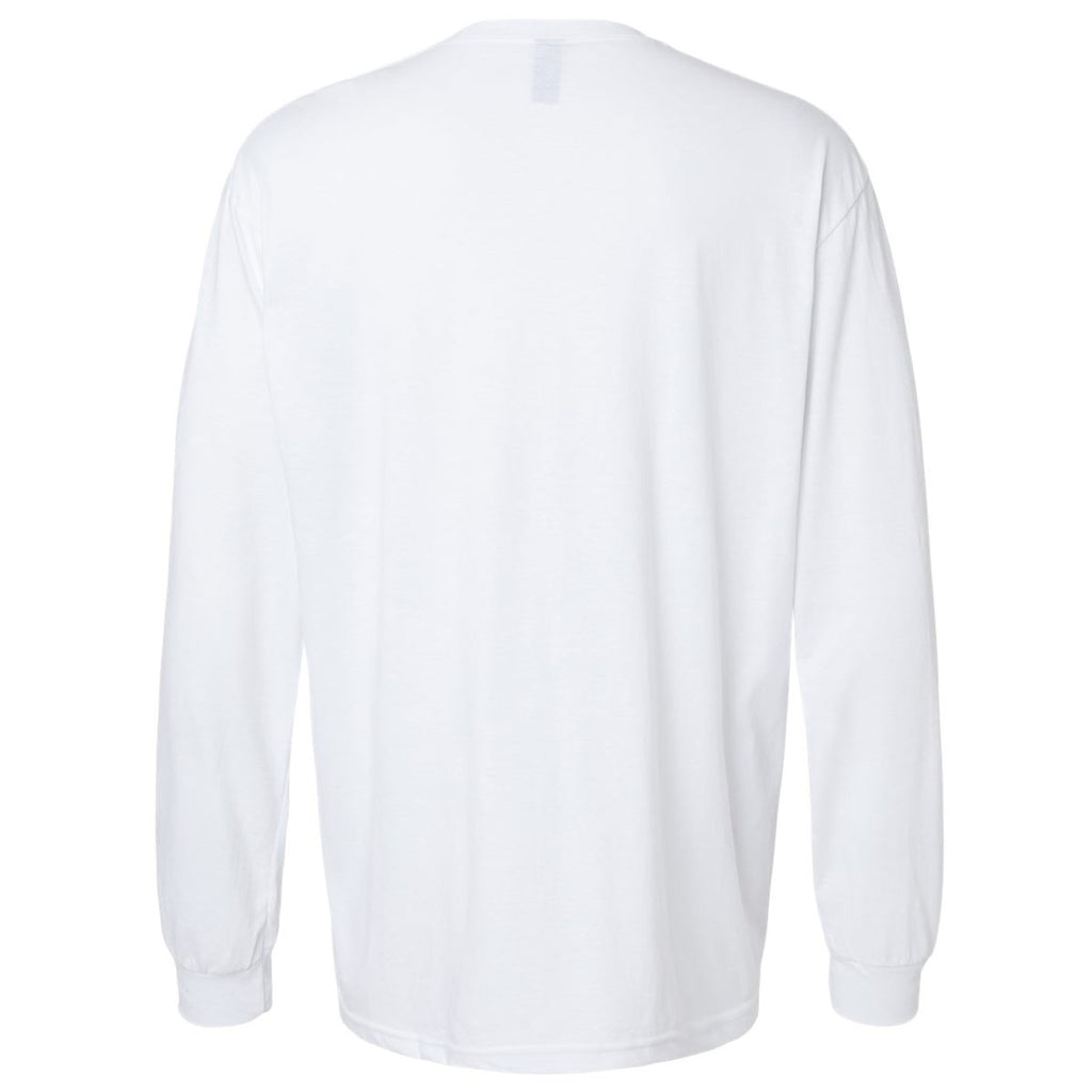 Gildan Men's White Softstyle CVC Long Sleeve T-Shirt