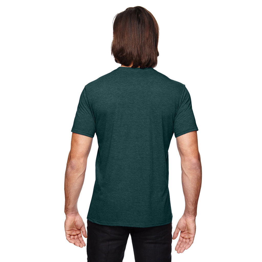 Anvil Men's Heather Dark Green Triblend T-Shirt