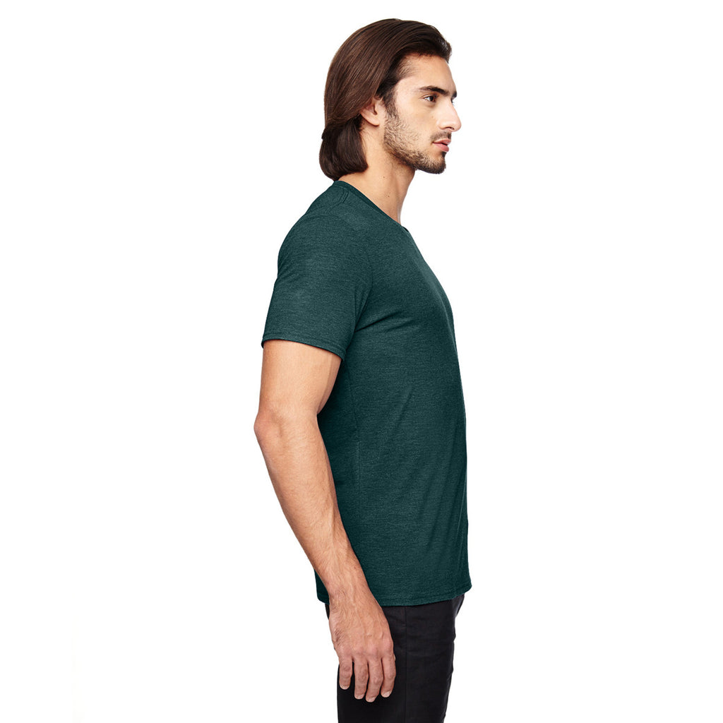 Anvil Men's Heather Dark Green Triblend T-Shirt