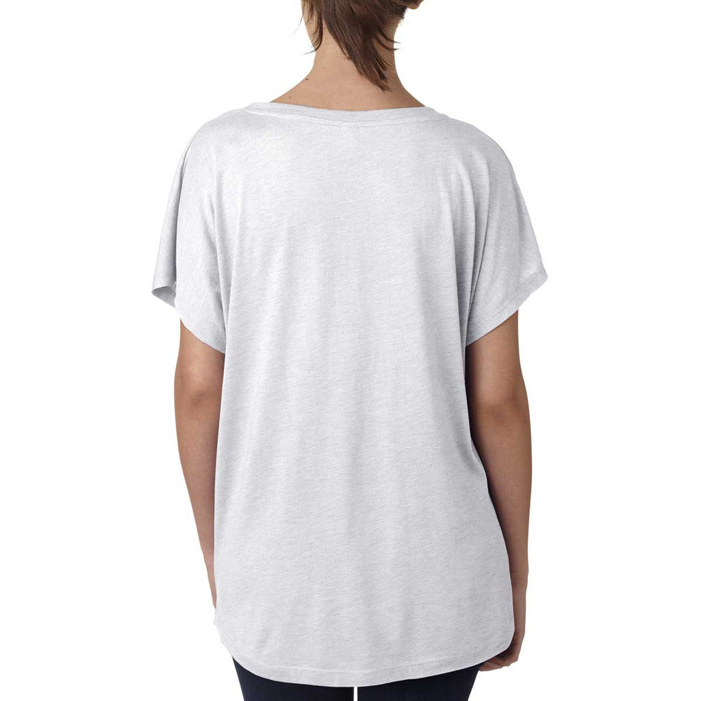 Next Level Women's Heather White Triblend Dolman