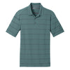 Nike Men's Turquoise/Grey Dri-FIT Short Sleeve Fade Stripe Polo