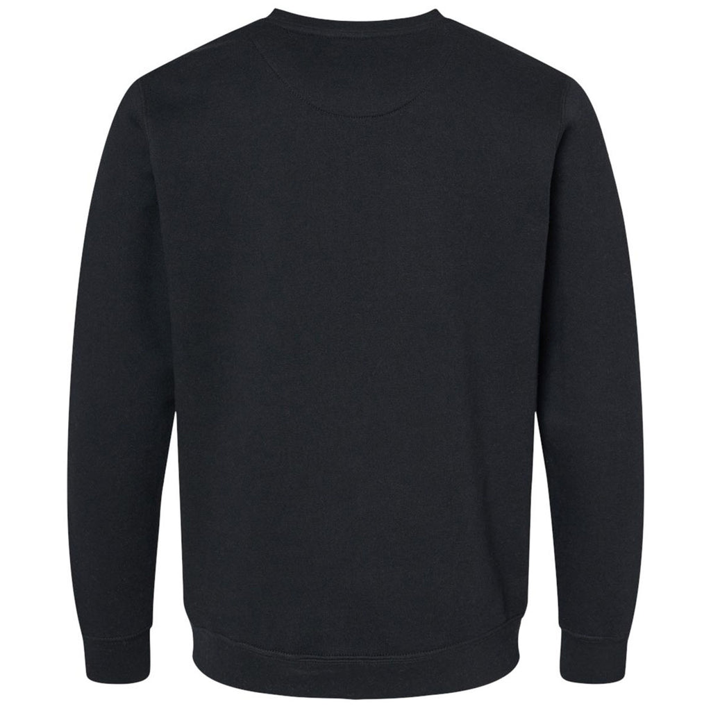 LAT Unisex Black Elevated Fleece Crewneck Sweatshirt