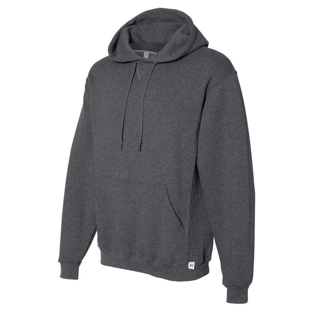 Russell Athletic Men's Black Heather Dri Power Hooded Pullover Sweatshirt