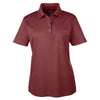 Core 365 Women's Burgundy Origin Performance Pique Polo with Pocket